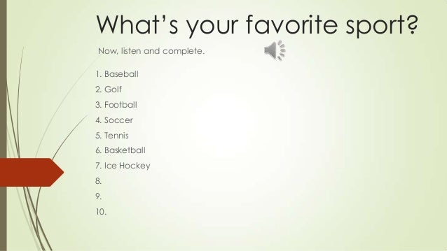 essay my favourite sport